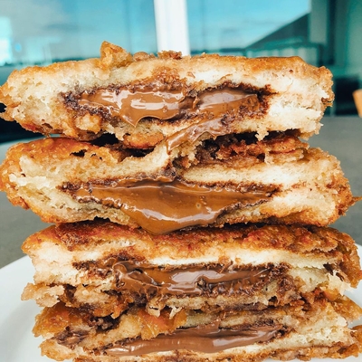 Le sandwich chaud au nutella image