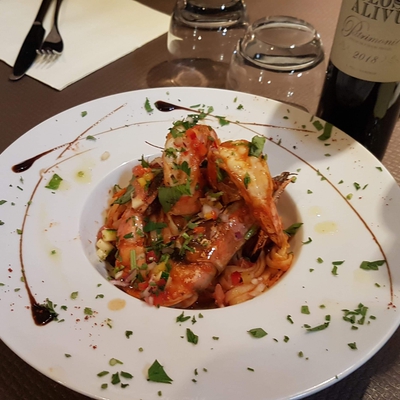 Linguines aux gambas image