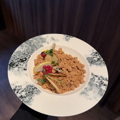 Crumble au beurre d’amande, image