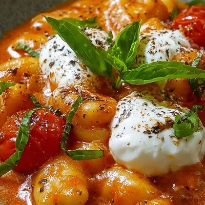 Gnudi de ricotta et ortie, tomate braisée et fromage Tête de Moine image